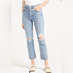 Agolde Riley High Rise Straight Jeans - Size 26